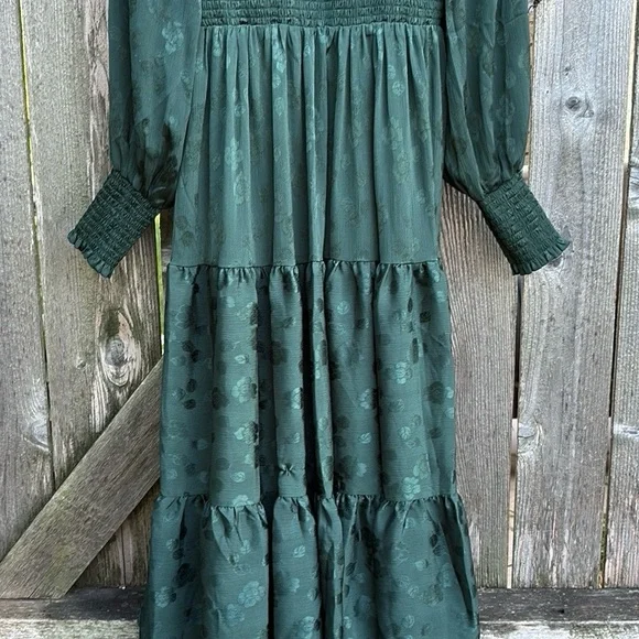Baltic Born Dark Green Long Sleeve Dress - Picture 10 of 14